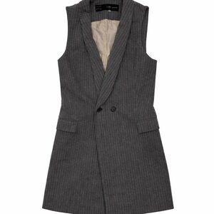 ZARA Gray Pinstripe Sleeveless Blazer Dress